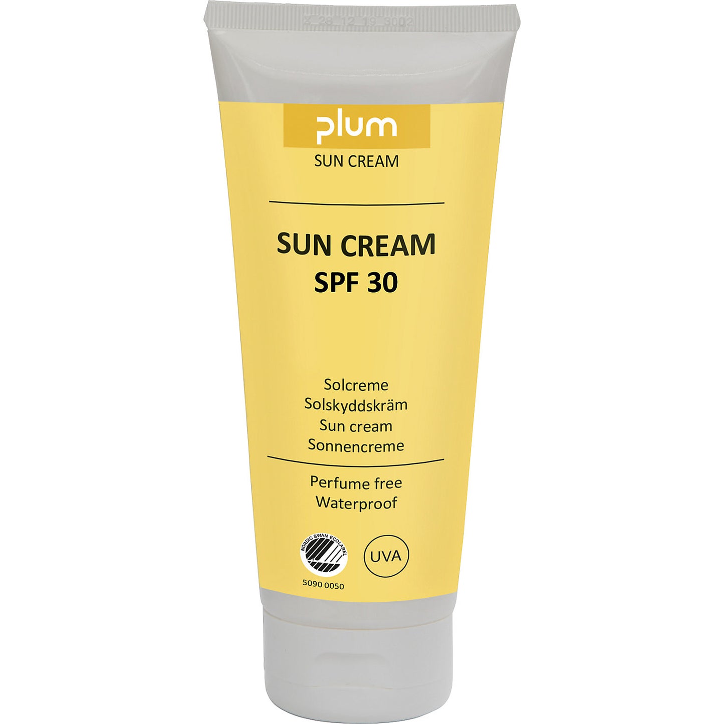 Sunscreen, SPF 30, pack of 12 x 200 ml, waterproof.