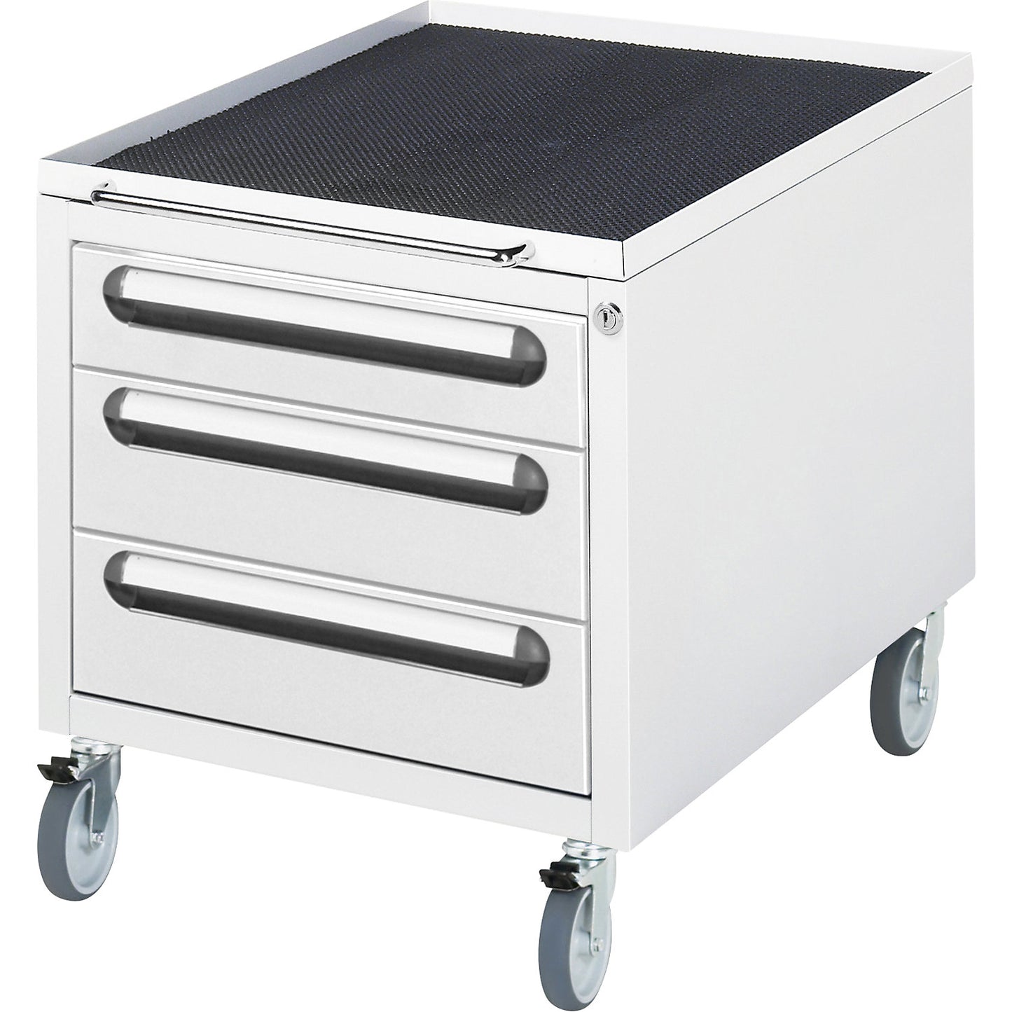 Mobile pedestal, with 3 drawers, light grey RAL 7035, WxDxH 480 x 600 x 540 mm.