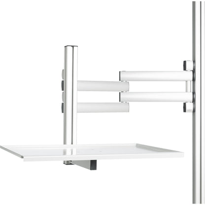 Swivel arm, including shelf, with 3 joints, reach 540 mm.
