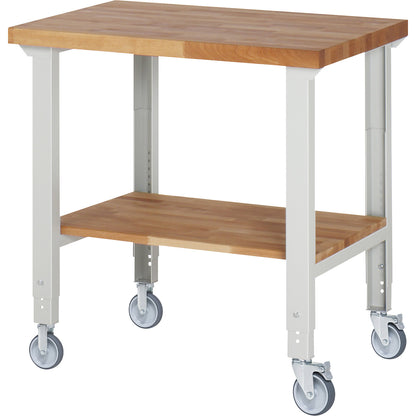 Set of castors, including bolt hole, 200 kg, 2 fixed castors and 2 swivel castors with wheel stops.