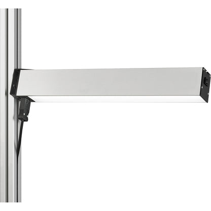 LED workplace lamp, installed at the side on modular supports, WxDxH 500 x 52 x 65 mm.