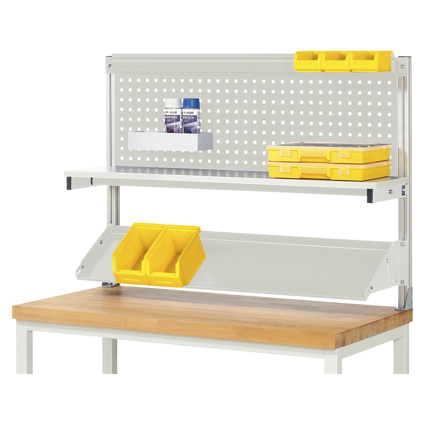 System assembly set 7, for workbench, WxDxT 1250 x 350 x 900 mm.