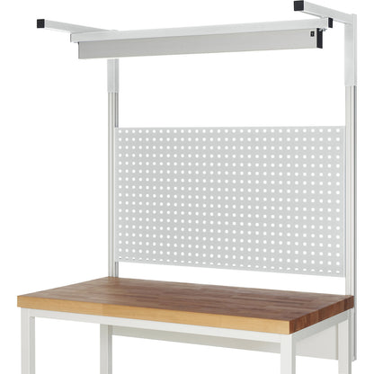 Mounting rail, light grey RAL 7035, width 750 mm.