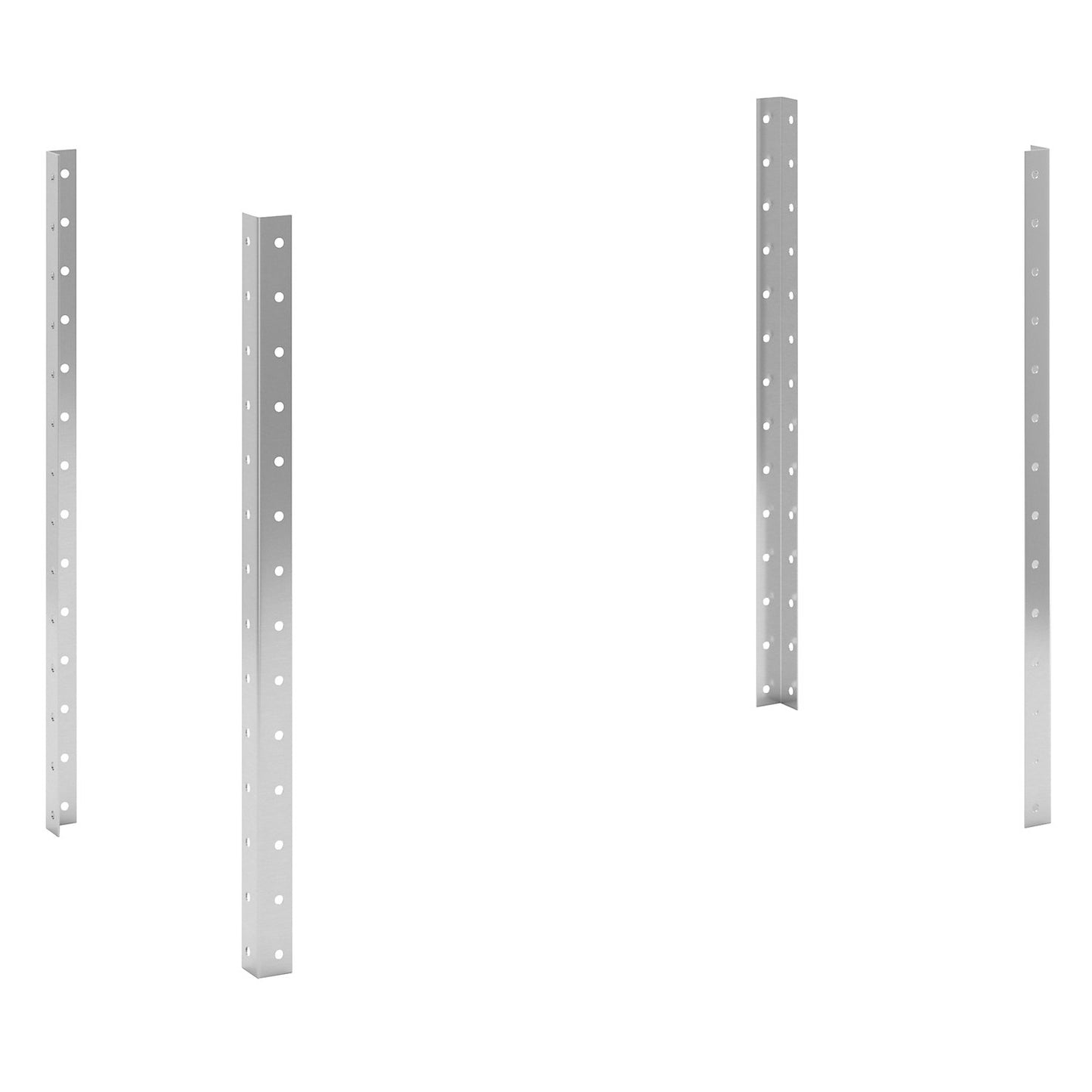 CustomLine corner posts, for assembly trolley, stainless steel, height 700 mm.