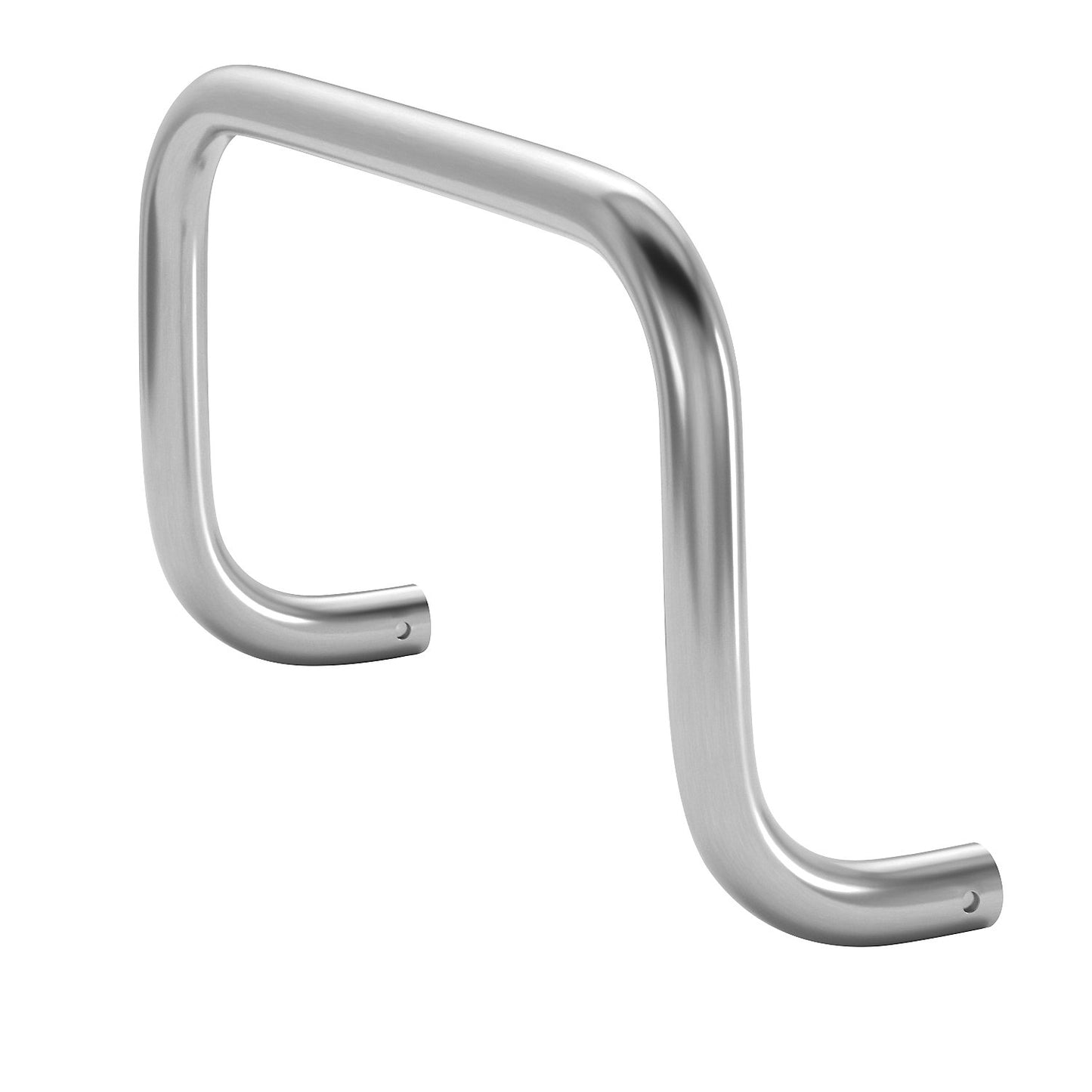 Push handle CustomLine, ergonomic, stainless steel for assembly trolleys, width 500 mm.