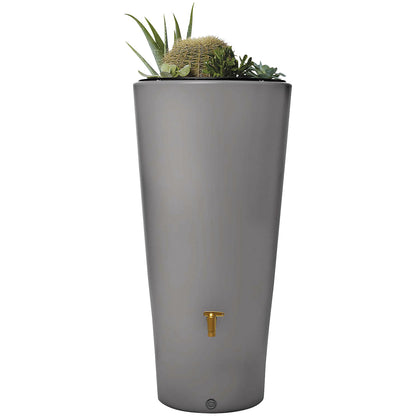 VASO rainwater tank, UV and weather resistant, capacity 220 l, zinc grey.