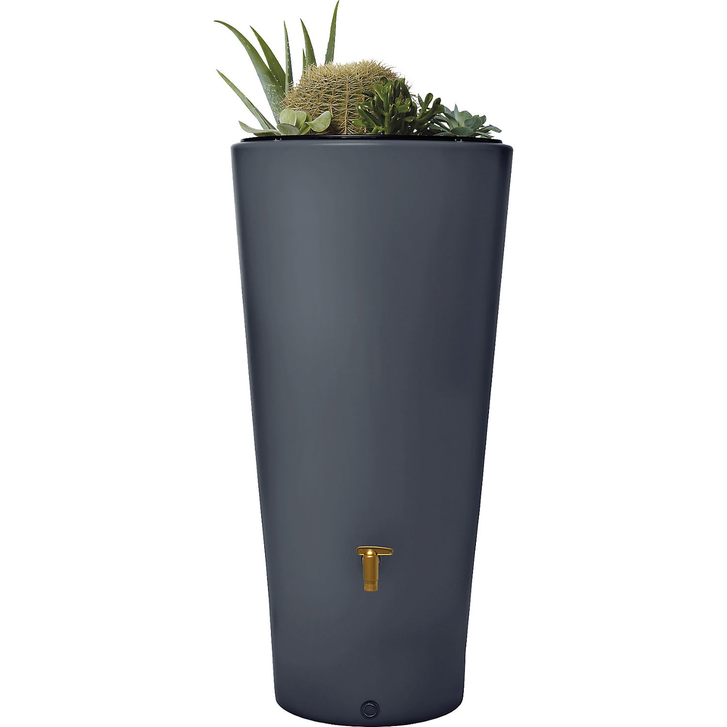 VASO rainwater tank, UV and weather resistant, capacity 220 l, graphite grey.