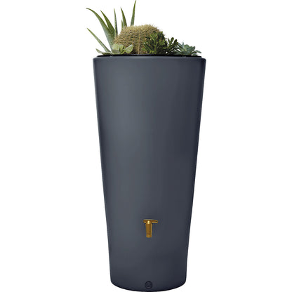 VASO rainwater tank, UV and weather resistant, capacity 220 l, graphite grey.