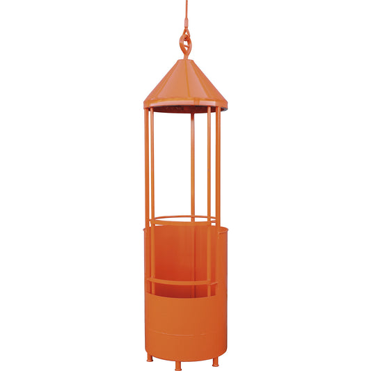Work basket for cranes, round design, 1 crane eyelet, orange RAL 2004.