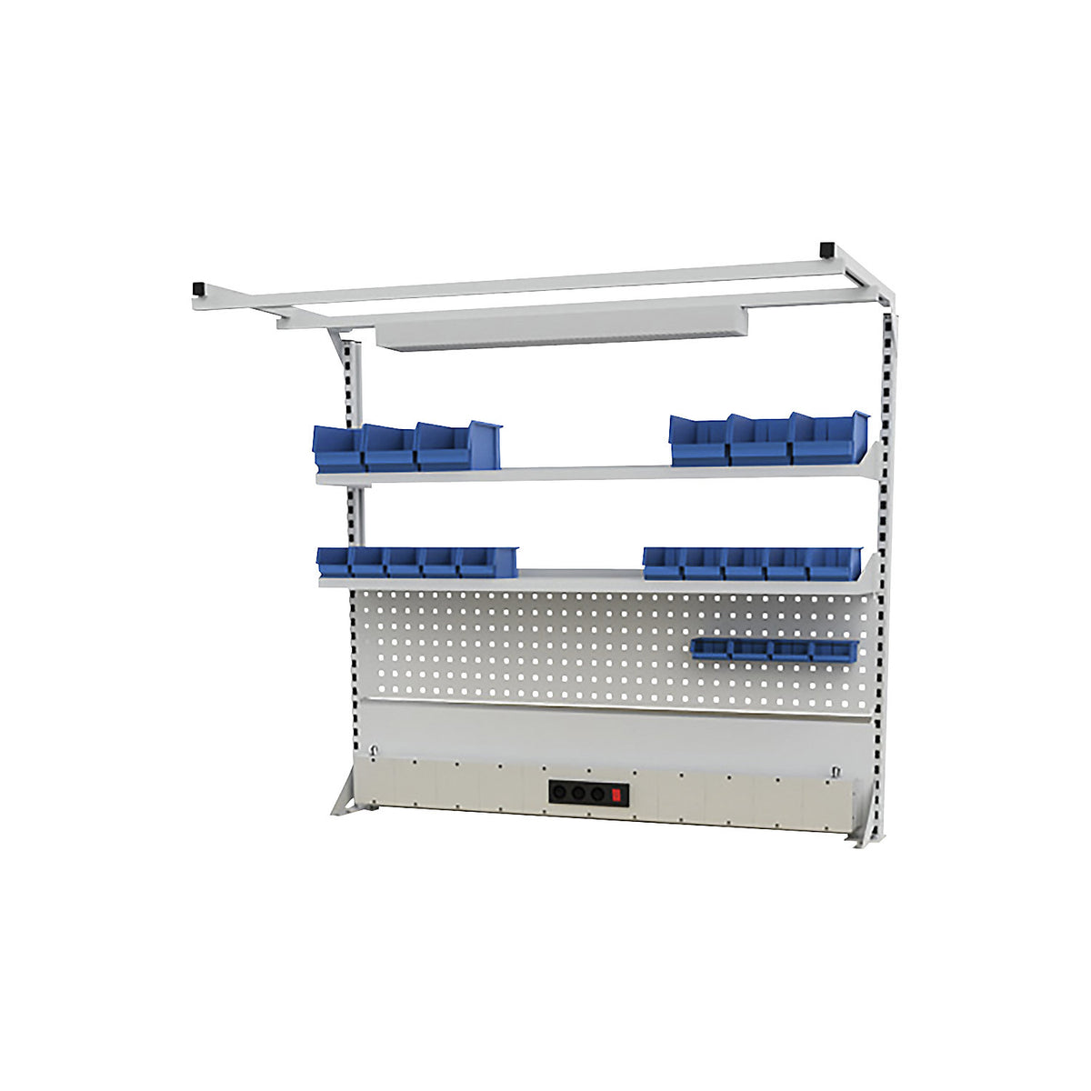 Multi-purpose wall unit, configuration 1, width 1500 mm.