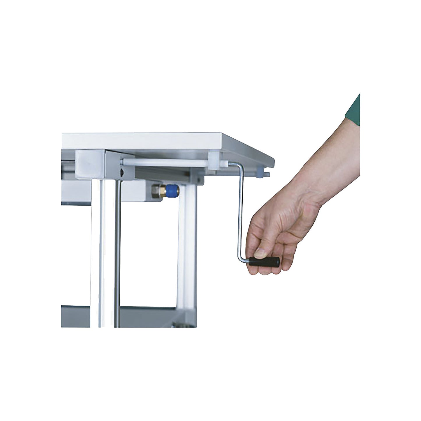 Height adjustment retrofit kit, crank adjustment, for standard table.