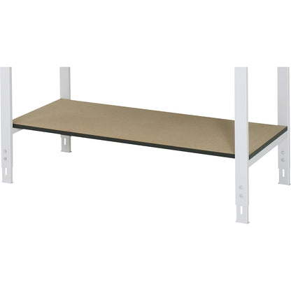 Shelf for work table, depth 795 mm, worktop width 2280 mm.