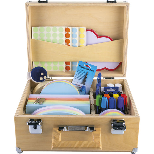 Wood series birch presentation case, HxWxD 362 x 280 x 183 mm, beige.