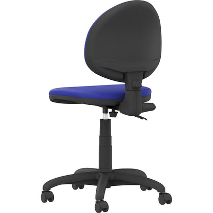 Smart office chair, without armrests, with permanent contact mechanism, blue.
