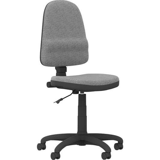 Bravo office chair, without armrests, with permanent contact mechanism, grey.