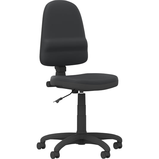 Bravo office chair, without armrests, with permanent contact mechanism, black.