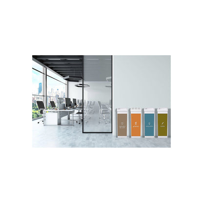 Recycling collector, plastic, capacity 60 l, height 760 mm, body white, symbol for paper.