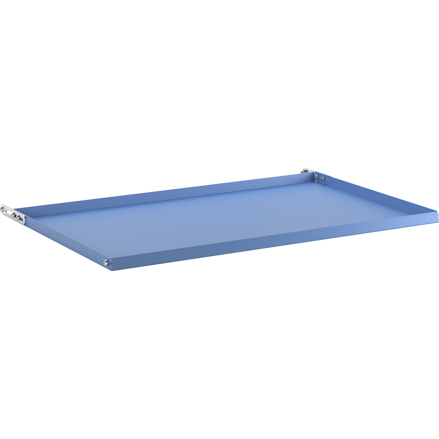Inclined shelf CustomLine, adjustable, for assembly and shelf trucks, light blue RAL 5012.