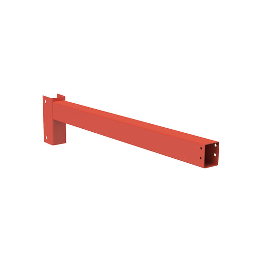 Cantilever arm, vermilion RAL 2002, cantilever arm length 1200 mm.