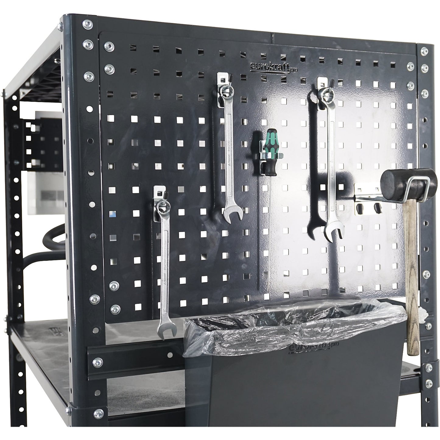 CustomLine waste collector, capacity 8 l, charcoal RAL 7016.