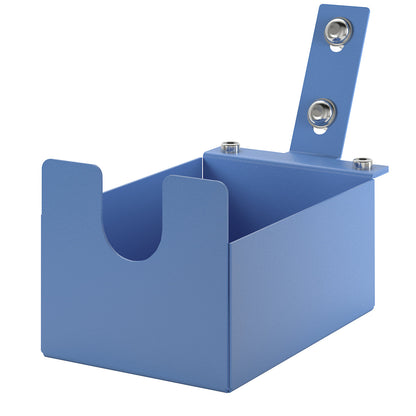CustomLine holder for adhesive tape dispenser, for assembly trolleys and shelf trucks, for tape width 75 mm, light blue.