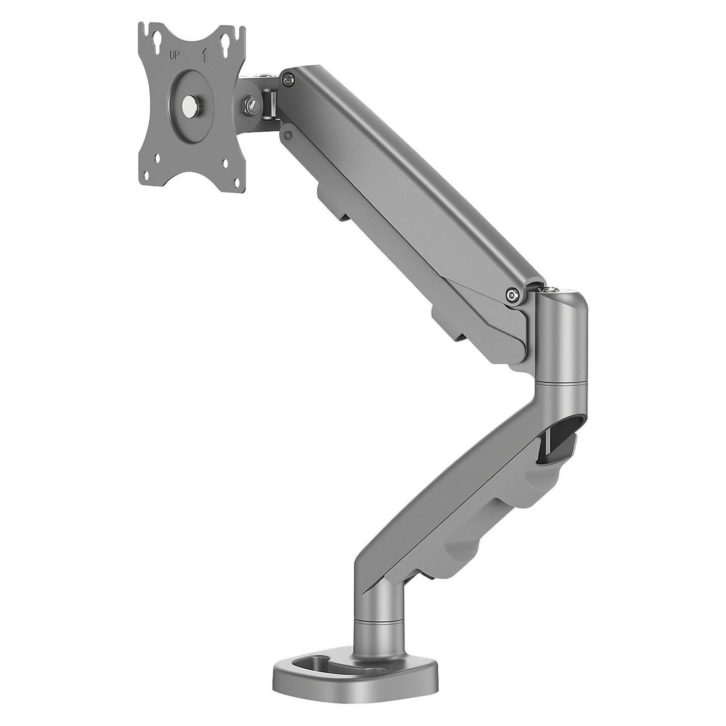 EPPA single monitor arm, swivel range 180°, HxWxD 480 x 117 x 575 mm, silver.
