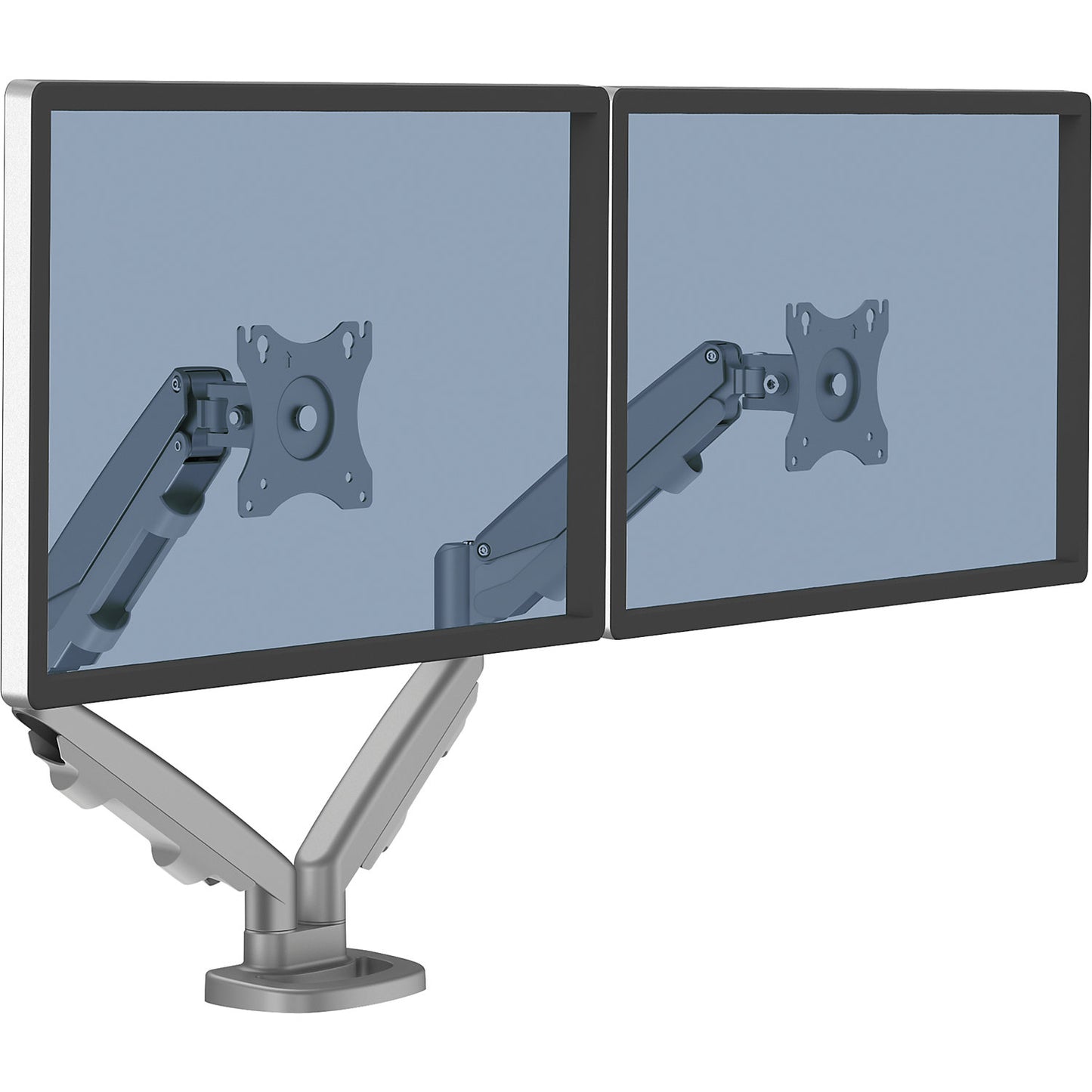 EPPA double monitor arm, swivel range 180°, HxWxD 480 x 100 x 560 mm, silver.