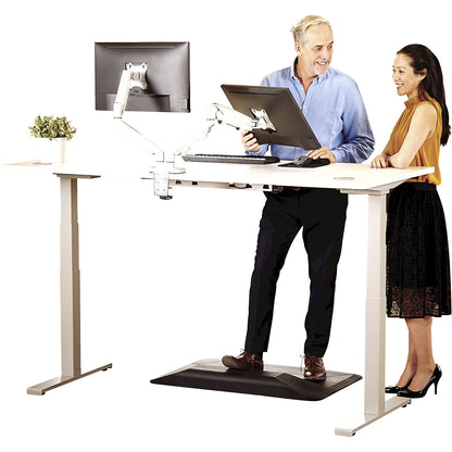 EPPA double monitor arm, swivel range 180°, HxWxD 480 x 100 x 560 mm, white.
