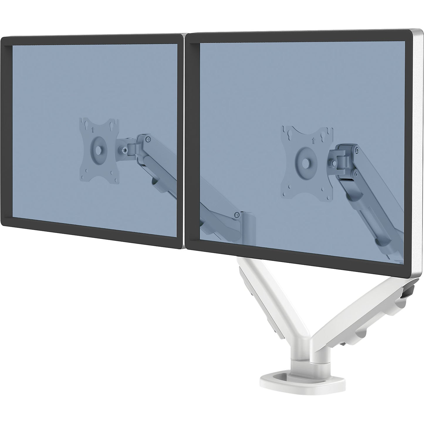 EPPA double monitor arm, swivel range 180°, HxWxD 480 x 100 x 560 mm, white.