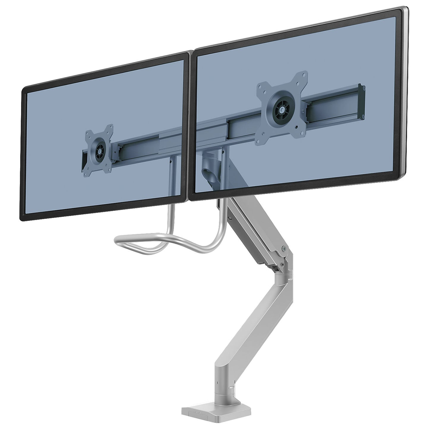 EPPA CROSSBAR monitor arm, swivel range 20°, HxWxD 830 x 160 x 230 mm, silver.