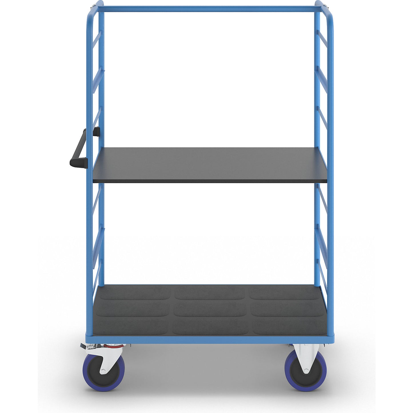 Shelf truck, 2 side panels, platform LxW 1175 x 800 mm, 2 shelves, fully elastic.