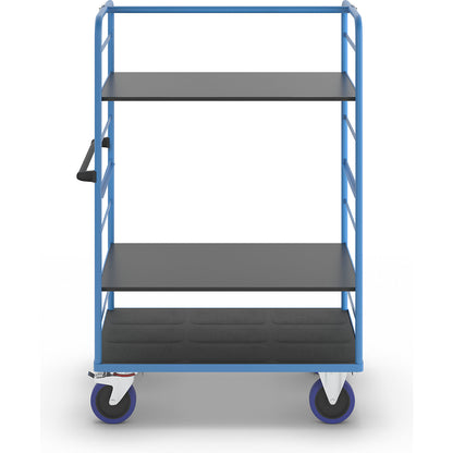 Shelf truck, 2 side panels, platform LxW 1175 x 800 mm, 3 shelves, fully elastic.