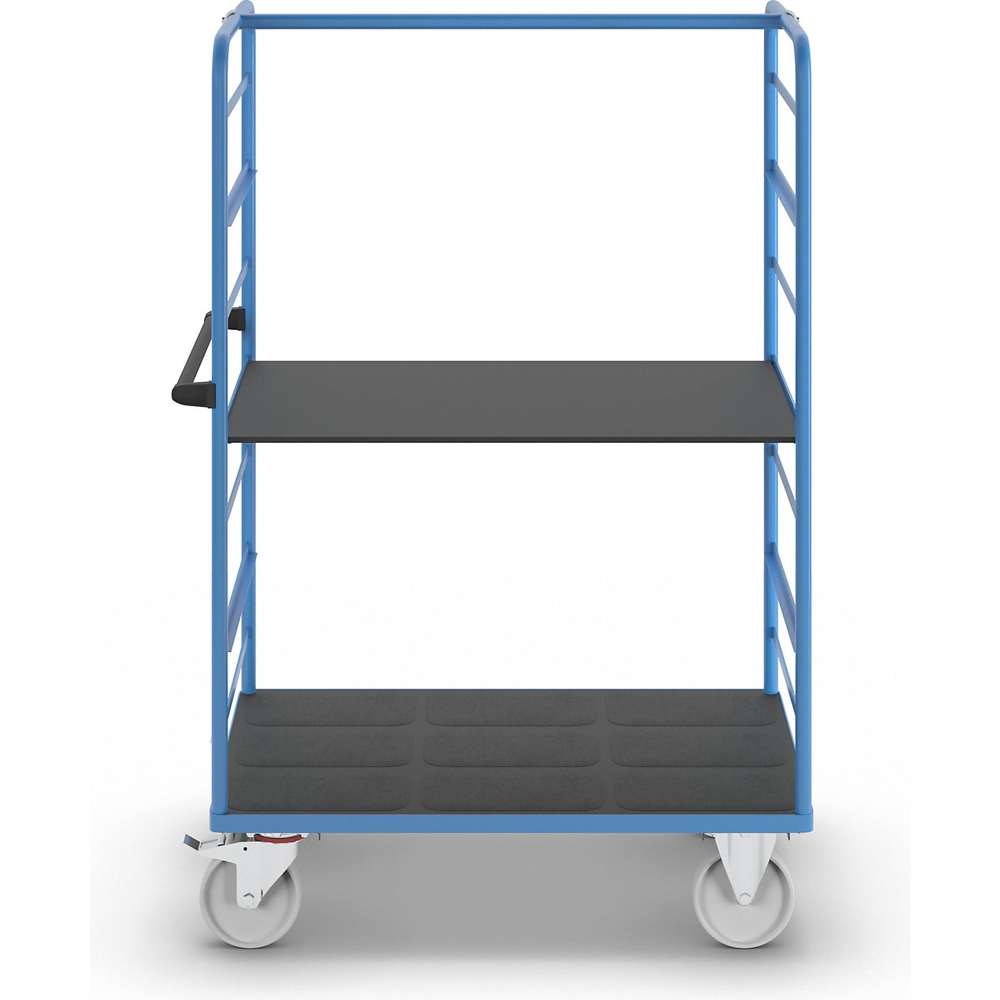 Shelf truck, 2 side panels, platform 1175 x 800 mm, 2 levels, nylon.