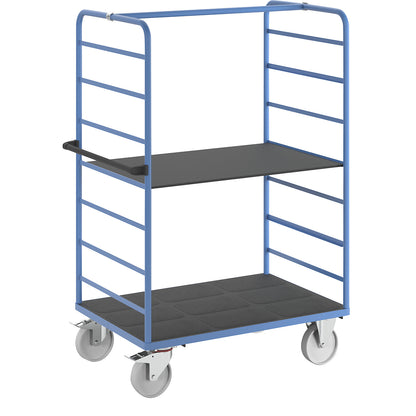 Shelf truck, 2 side panels, platform 1175 x 800 mm, 2 levels, nylon.