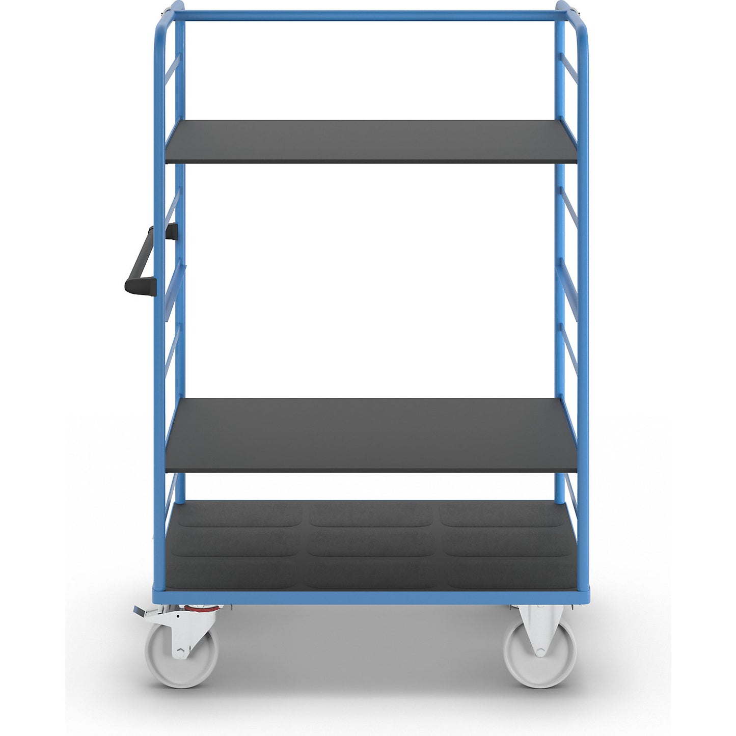 Shelf truck, 2 side panels, platform 1175 x 800 mm, 3 levels, nylon.