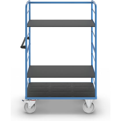 Shelf truck, 2 side panels, platform 1175 x 800 mm, 3 levels, nylon.