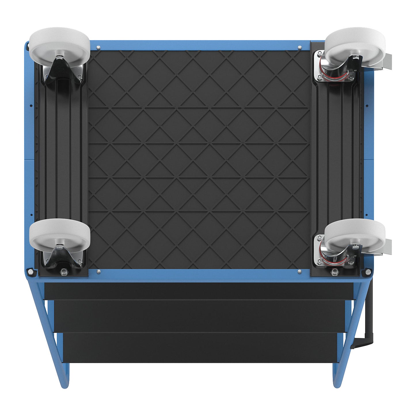 Shelf truck, 2 side panels, platform 1175 x 800 mm, 4 levels, nylon.