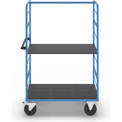 Shelf truck, 2 side panels, platform 1175 x 800 mm, 2 levels, solid rubber.