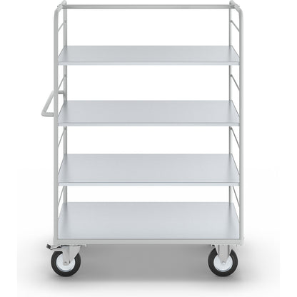 ESD shelf truck, with 2 sidewalls, loading area LxW 1175 x 720 mm, 4 shelves.
