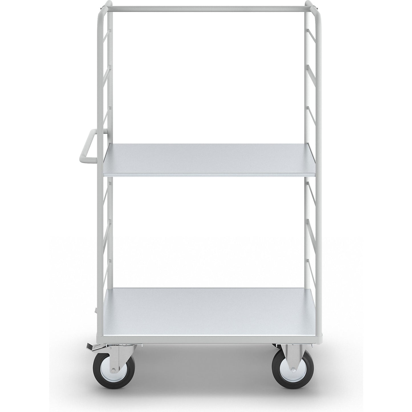 ESD shelf truck, with 2 sidewalls, loading area LxW 975 x 620 mm, 2 shelves.