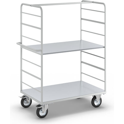 ESD shelf truck, with 2 sidewalls, loading area LxW 1175 x 720 mm, 2 shelves.