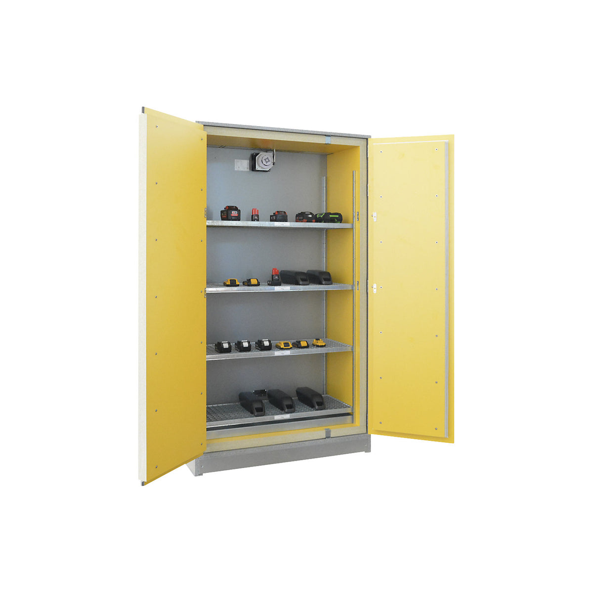 SiS Li-Ion Basic Store EI 90 battery safety storage cabinet, without fire suppression system, HxW 2048 x 1148 mm.