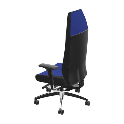 AdJust Protect 24h office chair, with arm rests and headrest, blue.