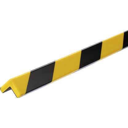 Corner protection profile, magnetic, type C20, 1 m profile, WxH 25 x 25 mm, black / yellow.