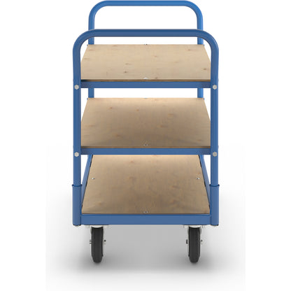 Flex table trolley, max. load 300 kg, 3 shelves.