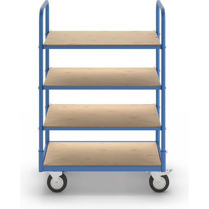 Flex shelf truck, max. load 300 kg, 4 shelves.