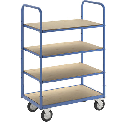 Flex shelf truck, max. load 300 kg, 4 shelves.