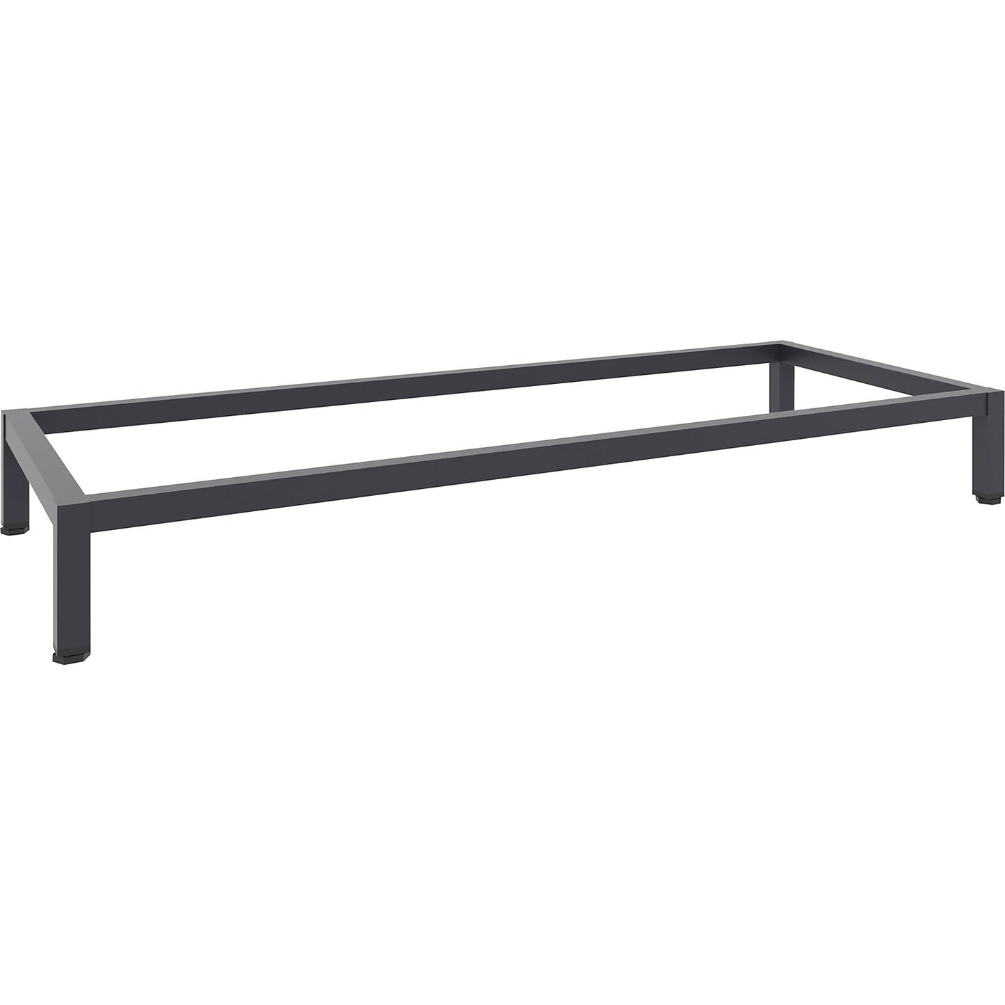 Cupboard base, black grey RAL 7021, 1196 x 496 mm.