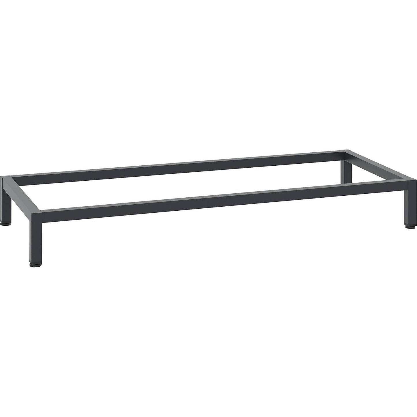 Cupboard base, black grey RAL 7021, 930 x 500 mm.