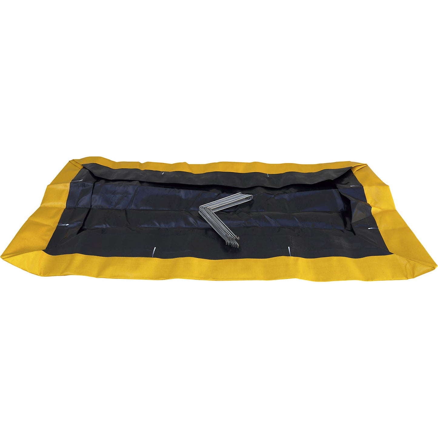 Sump tray, foldable, polyethylene, black/yellow, sump capacity 660 L.